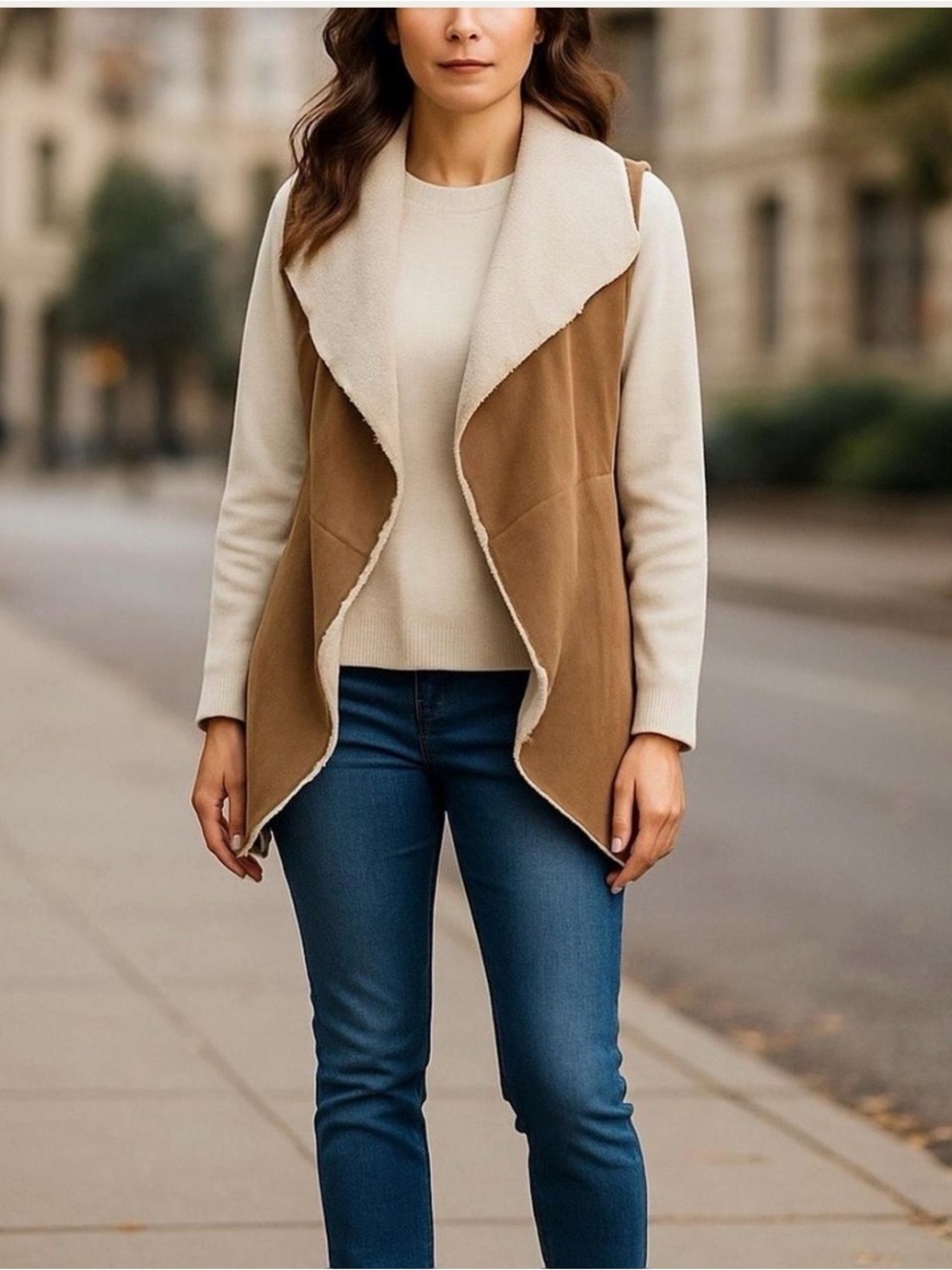 Soft Surroundings Shearling Vest
Tan and Cream Vest Size: L